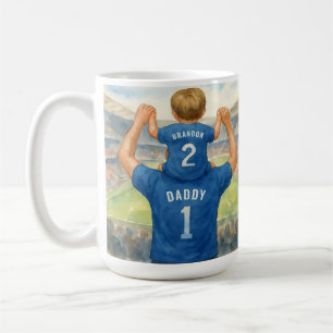 Daddy und Son Matching Jerseys Football Vater Kaffeetasse