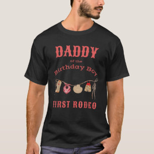 Daddy Vater First Rodeo 1st Birthday Cowboy Family T-Shirt