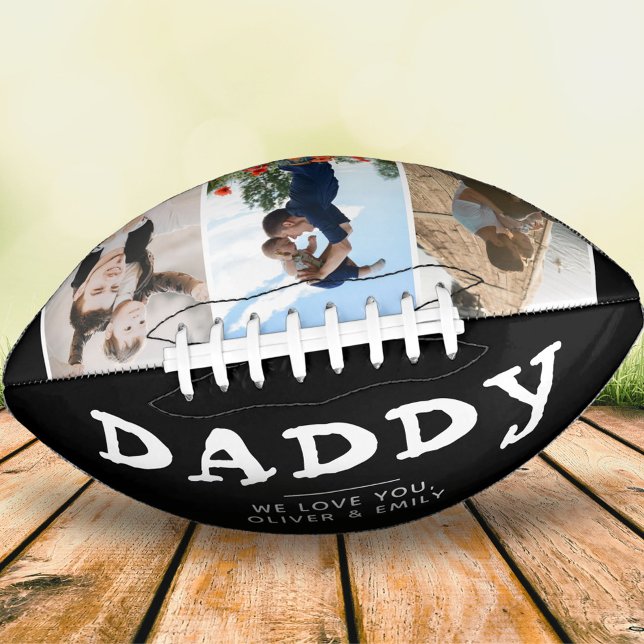 Daddy Vaterfamilie 3 Foto Collage Keepake Schwarz Football (Von Creator hochgeladen)