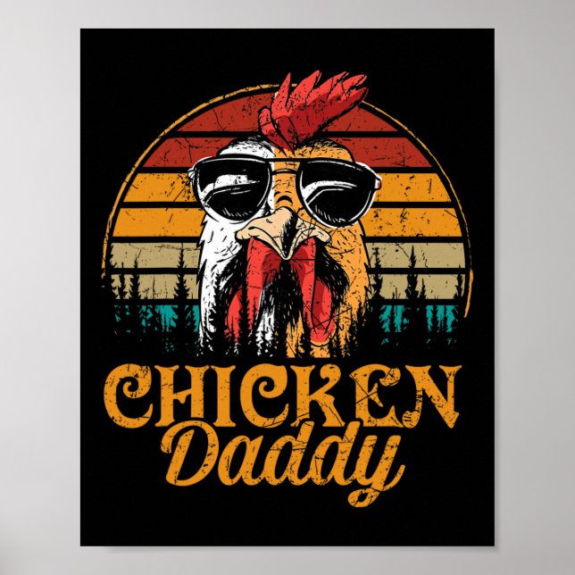 Daddy Vintag Poultry Bauer Funny Vathday Men Poster (Vorne)