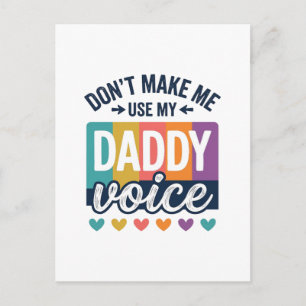 Daddy Voice Vintage Pride Shirt Design_1 Postkarte