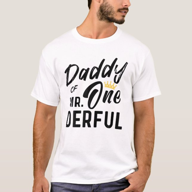Daddy von Mr. 1St Birthday eintreffliche eintreffl T-Shirt (Vorderseite)