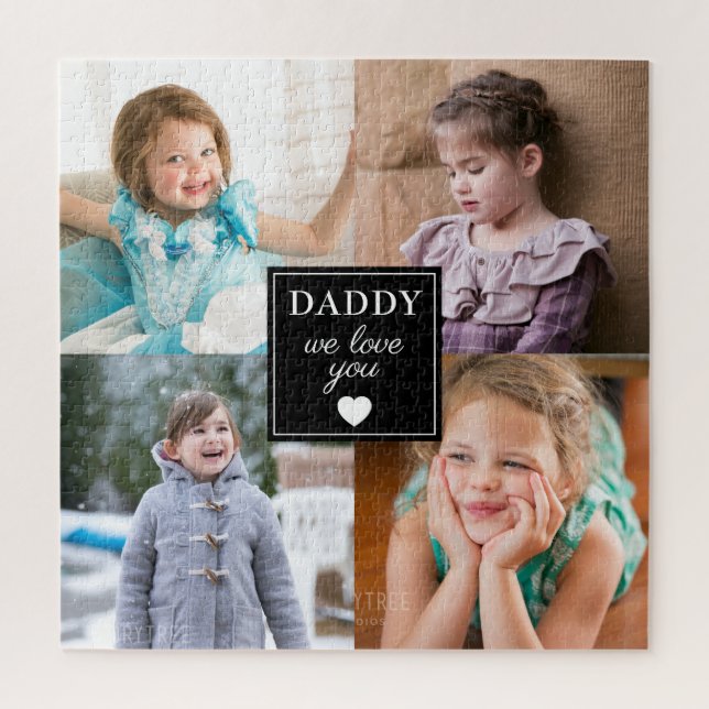 Daddy We Liebe You 4 Foto Collage (Vertikal)