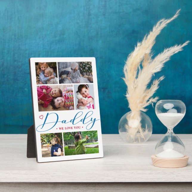 Daddy wir Liebe Sie FotoCollage Fotoplatte (Seite)