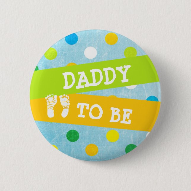 Daddy wird Baby Shower Button (Vorderseite)