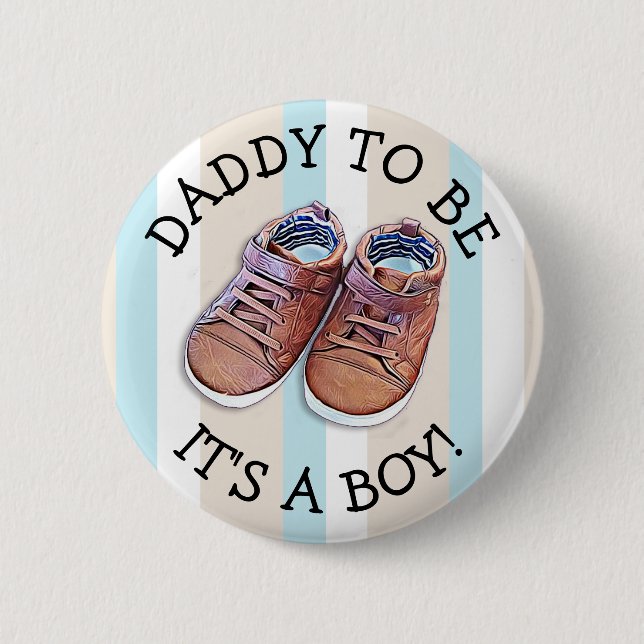 Daddy wird Baby Shower Button (Vorderseite)