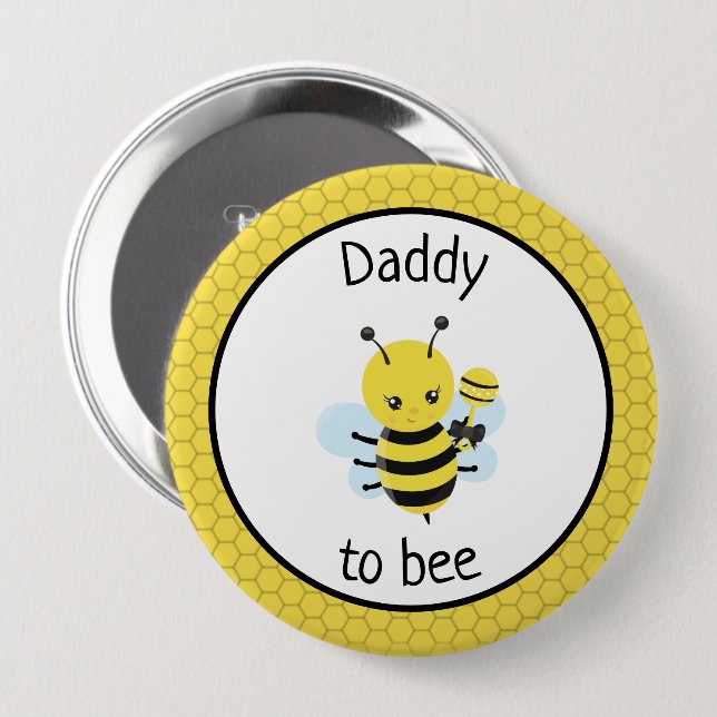 Daddy wird Babydusche und erwartet Button (Vorne & Hinten)