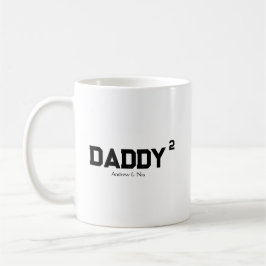 Daddy with custom children name kaffeetasse