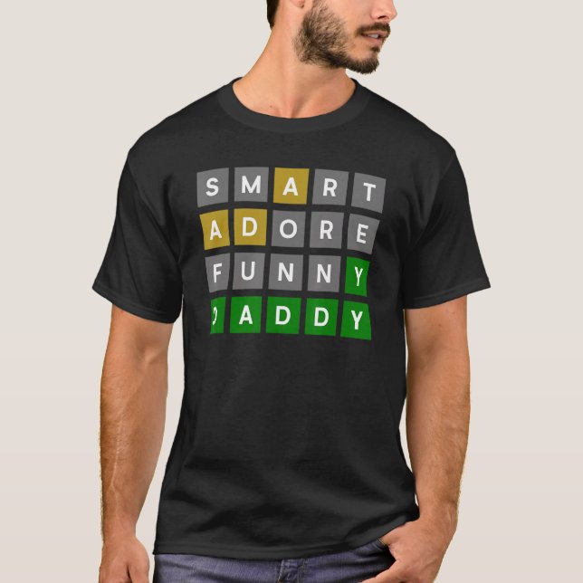 Daddy Word Guessing Game Father s Day Dad T-Shirt (Vorderseite)