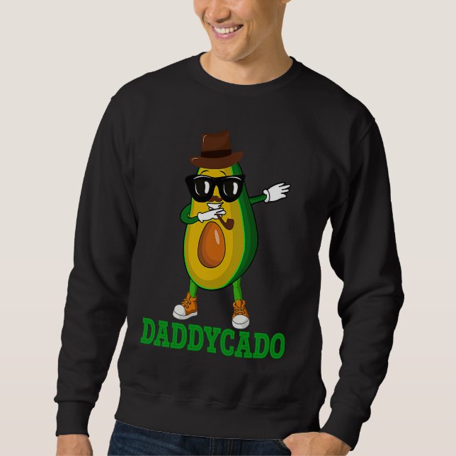 Daddycado  Dabbing Daddy Avocado Vegan Father's Da Sweatshirt (Vorderseite)