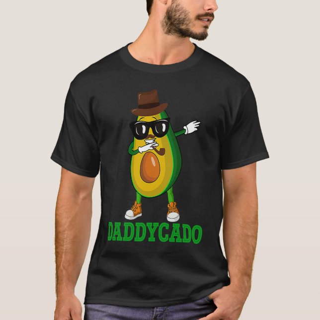 Daddycado  Dabbing Daddy Avocado Vegan Father's Da T-Shirt (Vorderseite)