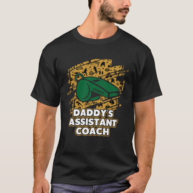 Daddys Assistant Coach Kind Spaß Son and Daught T-Shirt (Vorderseite)