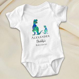 Daddys Babysaurus Dinosaur Personalname Baby Strampler