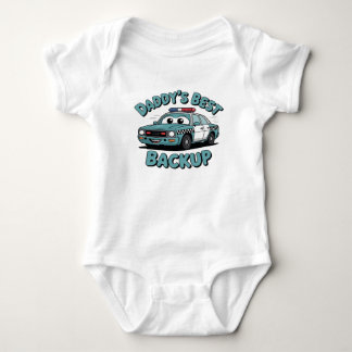 Daddy's Best Backup Baby (Police Car Design) Strampler