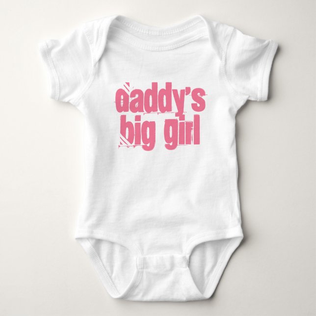Daddys Big Girl Typografie Baby Strampler (Vorderseite)