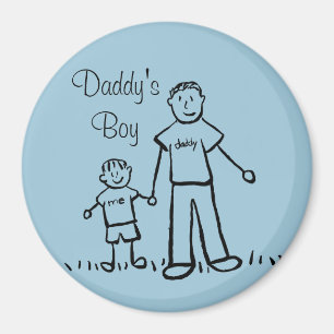 Daddy's Boy Custom Family Character Art Magnete Magnet