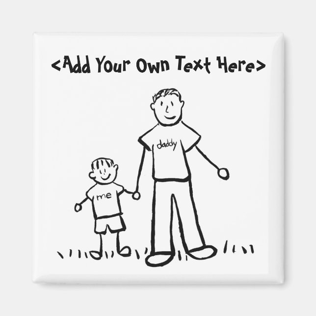 Daddy's Boy Custom Family Magnet (Vorne)