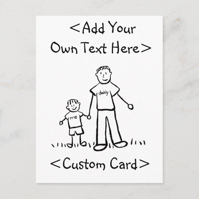 Daddy's Boy Postcard Einladungspostkarte (Vorderseite)