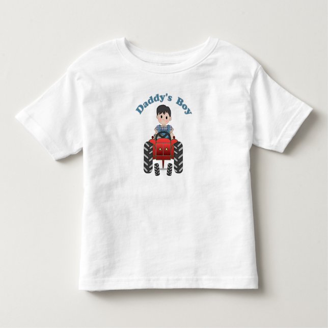 Daddy's Boy Tractor Kleinkind T-shirt (Vorderseite)