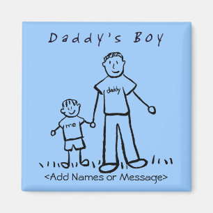 Daddy's Boy - Vater und Sohn Custom Family Magnet