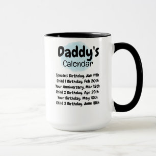 Daddy's Calendar - 6 Vital-Termine für alle Star-V Tasse