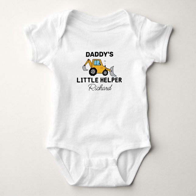 Daddy's Construction Helper | Konstruktion Baby Strampler (Vorderseite)
