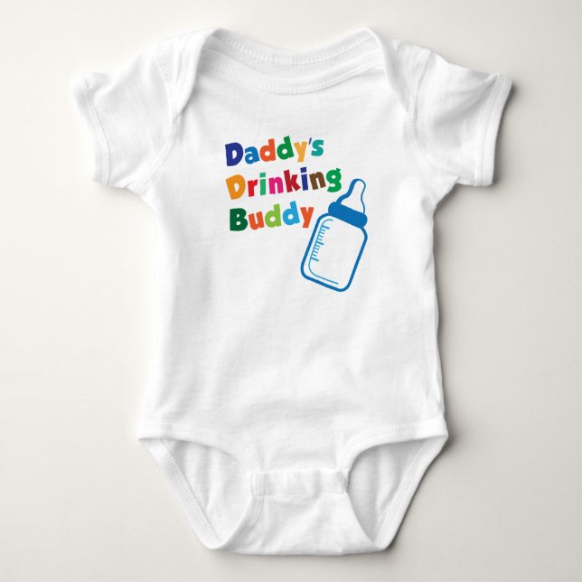 Daddy's Drinking Buddy Baby Strampler (Vorderseite)