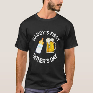 Daddys erstes Vatertags-Baby-Milchbier Vintage T-Shirt