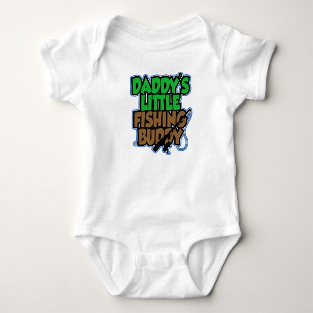Daddys Fischen-Freund-Baby-Shirt Baby Strampler (Vorderseite)