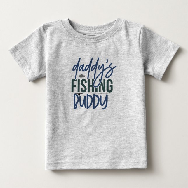 Daddy's Fishing Buddy Baby T-shirt (Vorderseite)