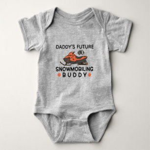 Daddy's Future Snowmobiling Buddy Snowmobiler Baby Strampler