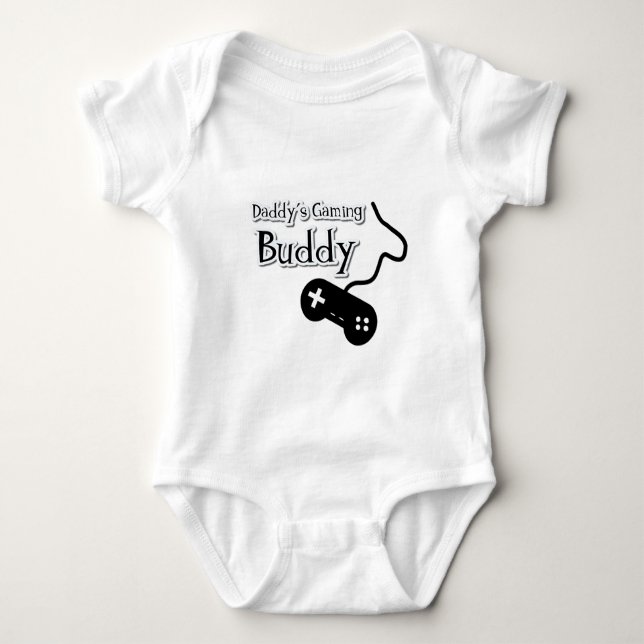 Daddy's Gaming Buddy Baby Strampler (Vorderseite)