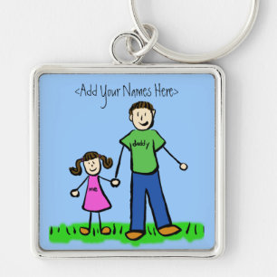 Daddy's Girl Brünett Schlüsselanhänger (Individuel