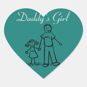 Daddy's Girl Custom Family Character Decal Aufkleb Herz-Aufkleber