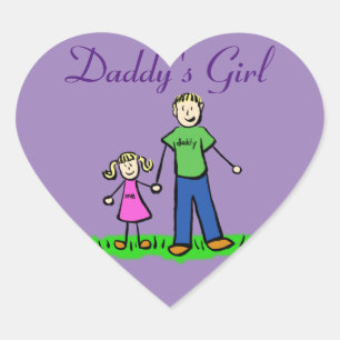 Daddy's Girl Custom Family Character Decal Sticker