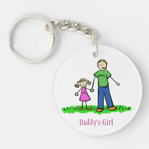 Daddy's Girl Family Art Charaktere Custom Schlüsse Schlüsselanhänger