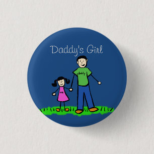Daddy's Girl Family Art Custom Pendant Buttons