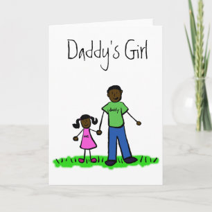 Daddy's Girl Family Character Custom Grußkarte Karte