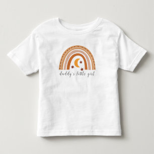 Daddy's Girl Niedlich Boho Rainbow Personalisiert Kleinkind T-shirt