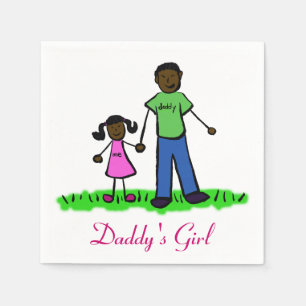 Daddy's Girl Personalisiert Family Art Napkin Serviette