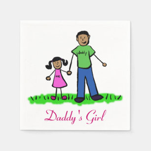 Daddy's Girl Personalisiert Family Art Napkin Serviette