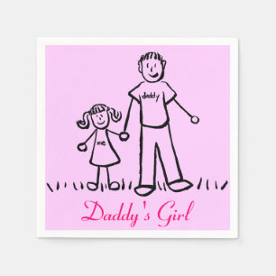 Daddy's Girl Personalisiert Family Art Napkin Serviette