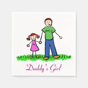 Daddy's Girl Personalisiert Family Art Napkin Serviette