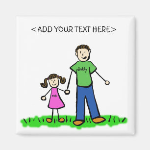 Daddy's Girl Personnalisé Family Magnet Cadeaux