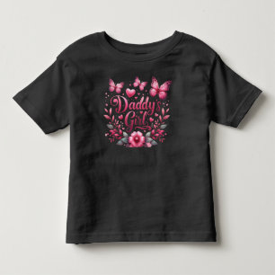 Daddy's Girl - Pink Butterfly Herzdesign Kleinkind T-shirt