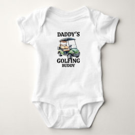 Daddy's Golfing Buddy Golf Car Thema Baby Strampler