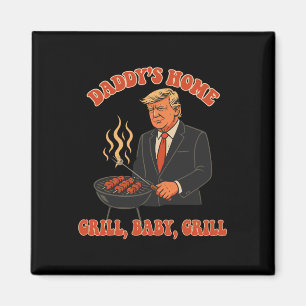 Daddys Home Lustiger Trump 4. Juli Kostüm Grill Magnet