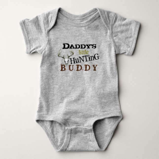 Daddys Hunting Buddy Baby Bodysuit Baby Strampler (Vorderseite)