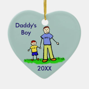 Daddys junge Familie Charakter Custom Foto Ornamen Keramikornament