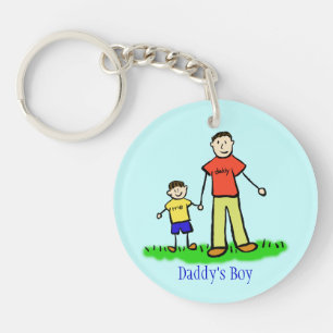 Daddys junge Familiencharakter Art Custom Schlüsse Schlüsselanhänger